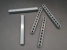 LEGO - 5x - Technic - Lift Arm Thick - 1x11 - Dark Grey - Grey - 32525