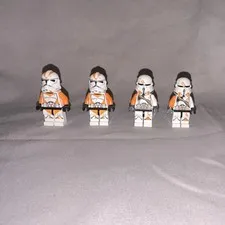 LEGO Star Wars Clone Trooper Minifigures Lot of 4 w/ Weapons Accessories