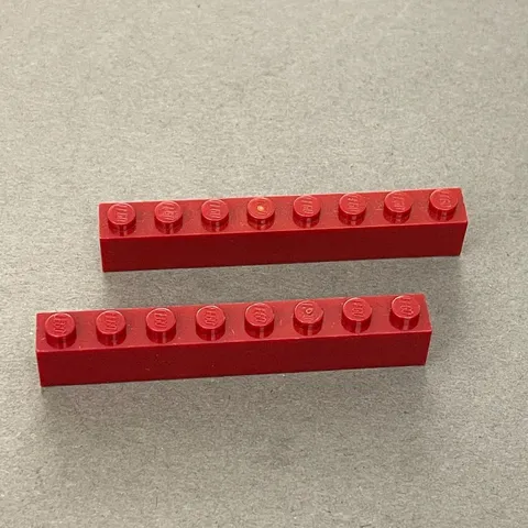 Lego 3008 Scarlet or Brick Red Replacement Parts Pieces Lot of 2