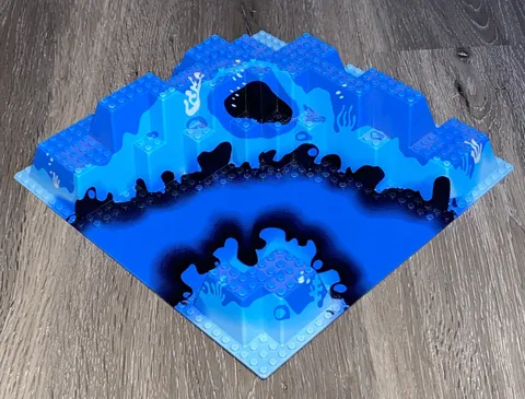 LEGO 32 X 32 Raised Baseplate Canyon Blue Underwater Pattern 6024