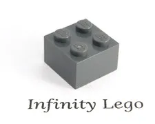25 LEGO Dark Bluish Grey Brick 2 x 2 (3003) - (25 Pieces)
