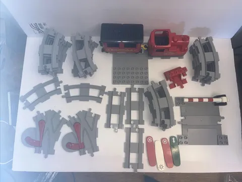 LEGO Duplo 10874 #925 Motorized Red Locomotive Train Push & Go Tracks