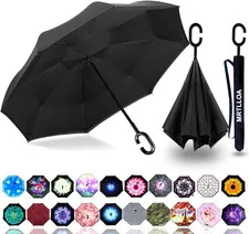 MRTLLOA 40/49/56 Inch Oversize Windproof Inverted Reverse Upside down Umbrella,