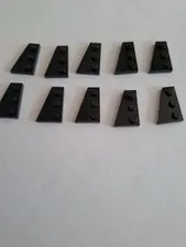 No 382 10x Lego Wedge Plate 43723 Left. 2x3 Black