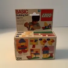 VTG 1985 #304 LEGO Basic Building Block Set Sealed New In Box