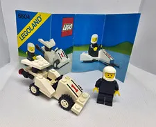 LEGO LEGOLAND 6604 White Race Car w/ Minifigure & Instructions