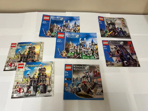 (7) LEGO Knights Kingdom / Kingdoms Castle Knight  10176 Instruction Manuals Lot