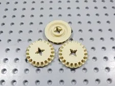 LEGO Lot of 3 Tan Technic Bevel Gear 20 Teeth BD