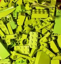 LEGO Light Green 1/2lb Mixed Bricks and Pieces *CLEAN*