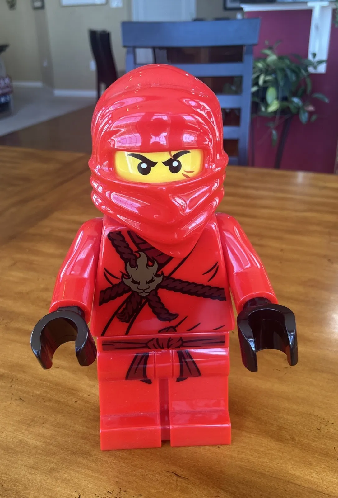 Lego Bank Ninjago Red Kai Ninja Coin Figure 13.5" Coin/money Bank With Stopper