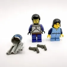 2002 Lego Star Wars Jango Fett and Young Boba Fett Minifigures (Set 7153)