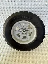 LEGO Wheel 56mm D. x 34mm 6 Pin Holes with Black Tire 94.3x38 R (15038 / 92912)