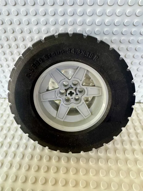 LEGO Wheel 56mm D. x 34mm 6 Pin Holes with Black Tire 94.3x38 R (15038 / 92912)