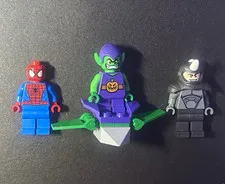 LEGO Marvel Minifigure Lot of 3 Spider-Man, Green Goblin w/ Glider, Rhino