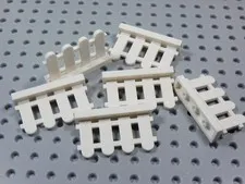LEGO Lot of 6 White 1x4x2 Picket Fence Accessory Minifig BR