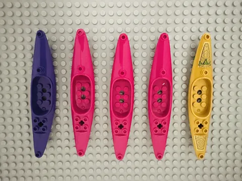 Lot Of 5 Random Lego Kayak Purple 6186330 Black 6210722 Yellow 6261267 Red