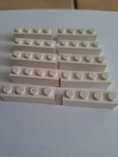 No 283. 10x Lego Basic 1x4 3010 White