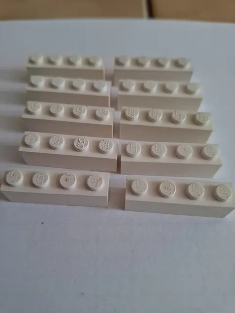 No 283. 10x Lego Basic 1x4 3010 White