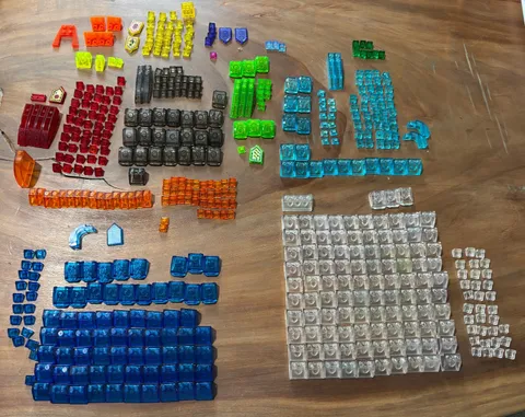 LEGO Lot 540 Translucent Slopes Panels Windows Bricks Mixed Colors Bulk Parts