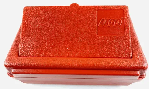 1980s Red Lego Carry Case Storage Container Made In USA 11.5”X7.5”X3 " (EB#1)