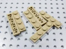 LEGO Lot of 6 Dark Tan 1x4 Plates BR