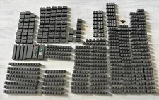 LEGO Dark Bluish Gray Parts Lot 250 ct Pieces 1x3 1x6 Bricks Modified Mixed Bulk