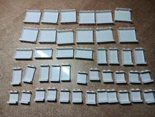LEGO BULK LOT OF 43 WHITE WALL PANELS 1X2X2 1X2X3 1X4X2 1X4X3