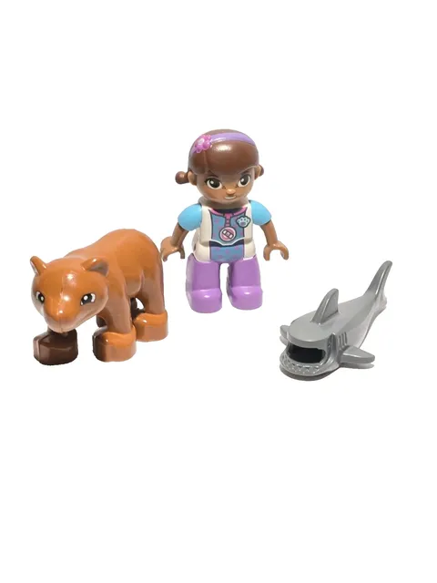 Lego Duplo Doc McStuffin Figures Brown Bear Gray Shark Mixed Lot 3 Replacements