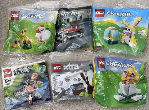LEGO Lot 6 Sealed Polybags Creator Easter Galaxy Squad Xtra 30644 30583 30230