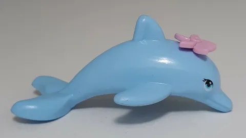 Lego Animal Water Friends Dolphin Minifigure Part 13392pb01 Bright Light Blue
