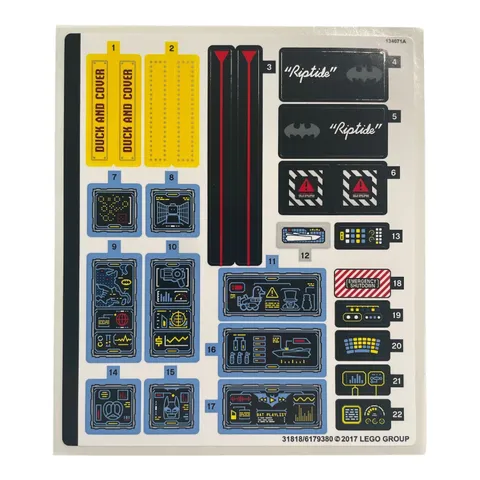 NEW LEGO | Sticker Sheet for Set 70909 Batcave Break-In