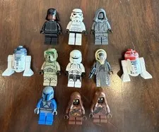 LEGO Star Wars Minifigure Lot of 11 - Jawas, Hover tank pilot, clone trooper-
