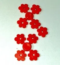 LEGO red flowers 
