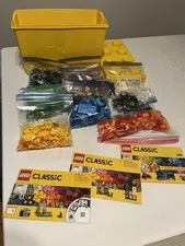 LEGO Storage Brick with Classic Mixed Lot & Instructions 10698 10696 Bulk Pieces