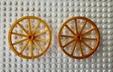 LEGO Wheel Wagon 56mm 33212 Pearl Gold x2