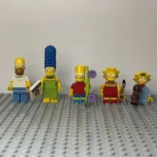 LEGO Simpsons Series 1 Minifigure Bundle 71005 Homer Bart Marge Lisa Maggie RARE