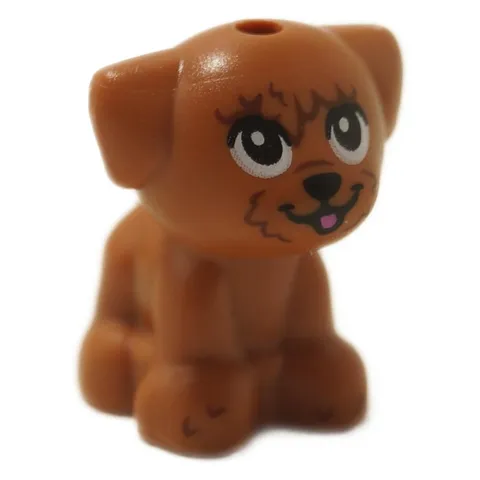 LEGO Friends Alma Puppy Dog Sienna Reddish Brown Hair Pink Tongue