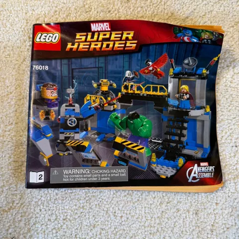 LEGO Marvel Super Heroes 76018 Hulk Lab Smash Building Kit Manual Only