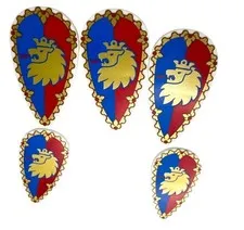 LEGO ® 5x knight shield oval lion knight white shield 6490660 109194 castle castle