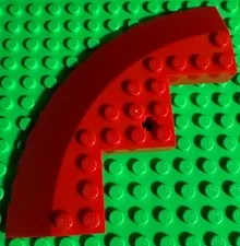 Round Corner 10 x 10 with Slope Edge Red