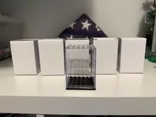 5 LEGO Minifigure Display Cases 6x6 Stud Clear Protective Box New Unused Lot