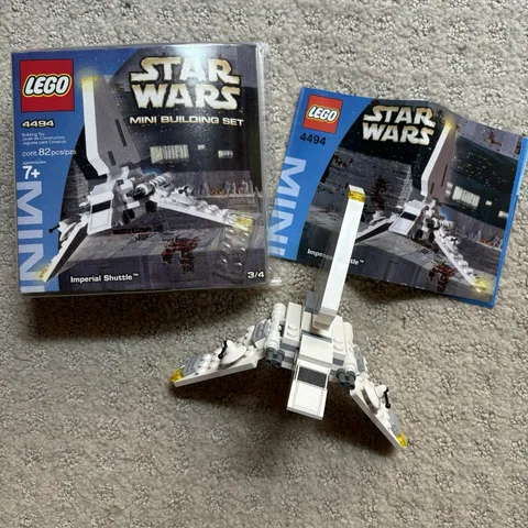 100% COMPLETE WITH BOX Lego Star Wars Mini Set Imperial Shuttle 4494 3/4 2004