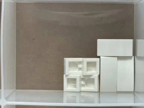 LEGO Parts - White Slope, Curved 2 x 1 x 2/3 - No 11477 - QTY 5