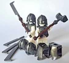 LEGO 11377 Pearl Dark Grey orc HELMET ARMOR castle 10332 40893 Titanium Metallic