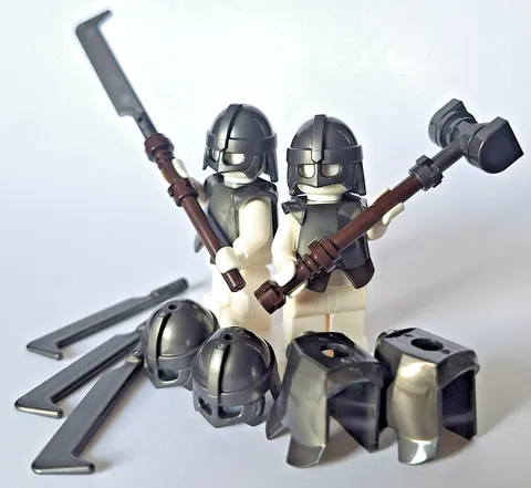 LEGO 11377 Pearl Dark Grey orc HELMET ARMOR castle 10332 40893 Titanium Metallic