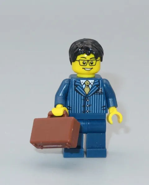 LEGO Space Businessman pinstripe suit suitcase Alien Conquest minifigure 7051
