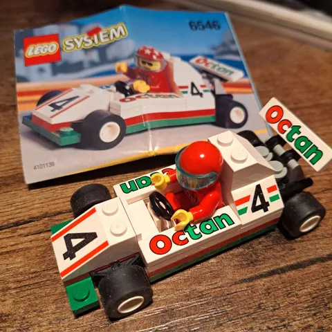 Vintage Lego System 6546 Race Car Octan Slick Racer & Minifigure and instruction