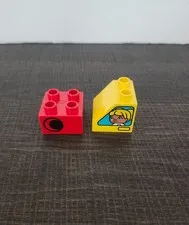 Lego Duplo bundle lot of 2 pieces red and yellow