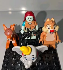 LEGO Disney Minifigures Lot (Dumbo, Sally, Chipmunk, & Bambi)