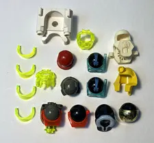 LEGO Minifigure Helmet & Visor Parts Lot, Multicolor Plastic